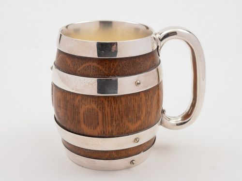 Victorian Oak Half Pint Tankard, Circa 1890