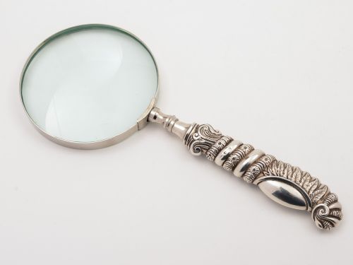 Victorian Silver Handled Magnifying Glass, Circa 1895