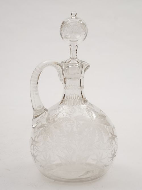 Victorian Glass Claret Jug, Circa 1890