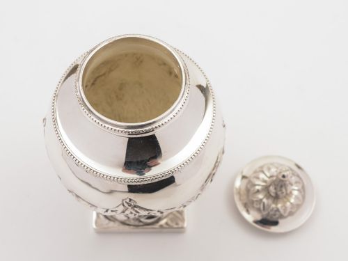 fig 1. Edwardian Silver Plated Tea Caddy, Circa 1905