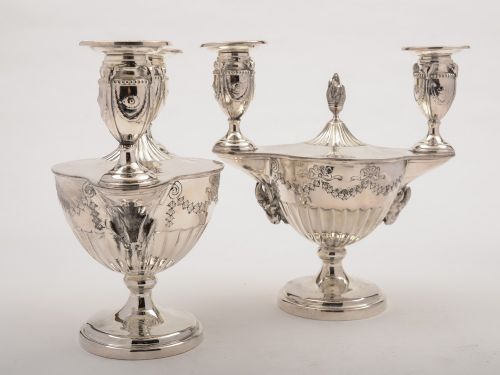 fig 1. Pair of Victorian Adam Style Candelabras, Circa 1890