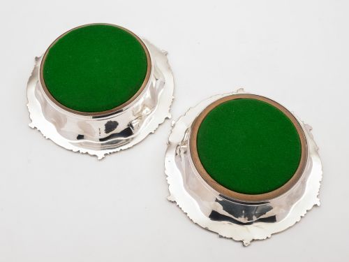 fig 1. Pair of Victorian Sheffield Plated Wine Coasters, Circa 1850
