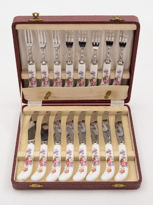 Crown Derby Dessert Set, Circa 1930