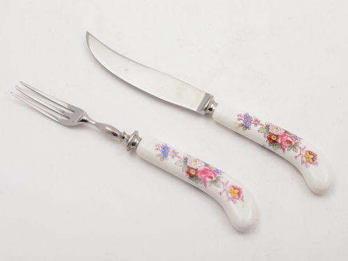 fig 1. Crown Derby Dessert Set, Circa 1930