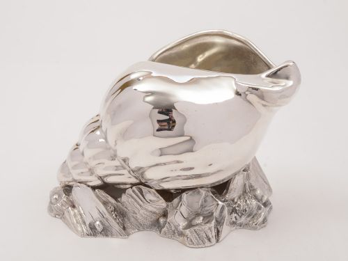 Victorian Seashell-shaped Spoon Warmer, Circa 1880