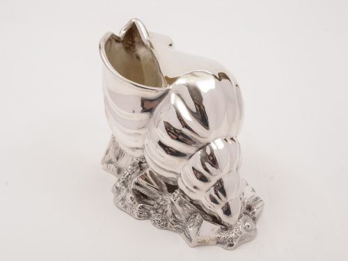 fig 1. Victorian Seashell-Shaped Spoon Warmer, Circa 1880