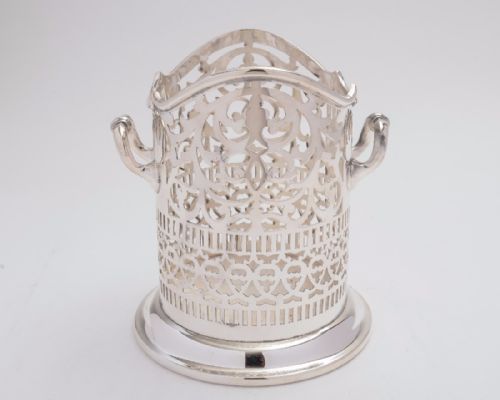 Edwardian Silver Plated Bottle Holder , Circa 1910