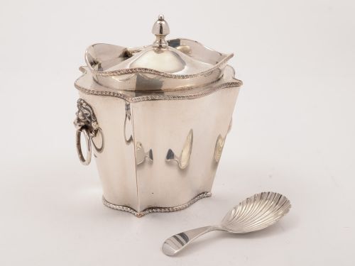 Edwardian Serpentine Shaped Tea Caddy, Circa 1905