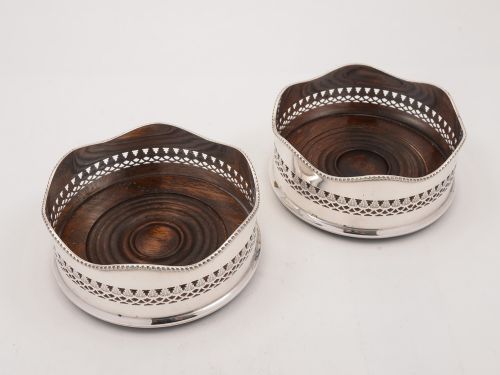 Pair of English Wine Coasters, Circa 1920