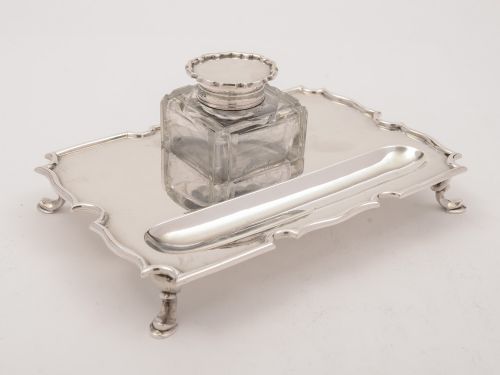 George V Silver Ink Stand, London 1926