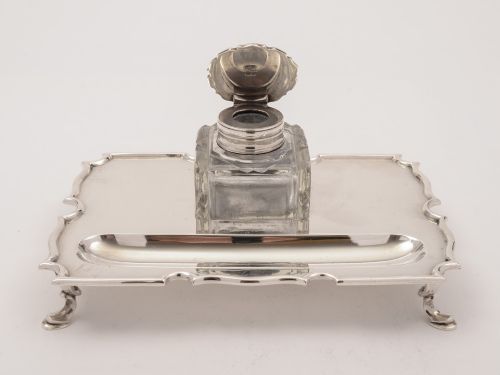 fig 1. George V Silver Ink Stand, London 1926