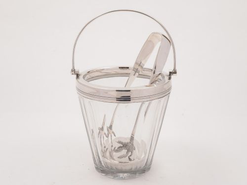 Art Deco Cut Glass Ice Bucket, Circa 1930