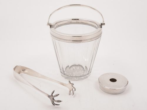 fig 1. Art Deco Cut Glass Ice Bucket, Circa 1930