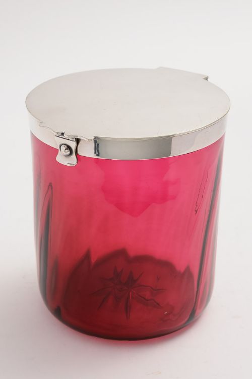 Cranberry Biscuit Box/cookie Jar, Circa 1910
