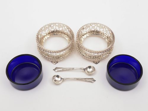 fig 1. Pair of George V Silver Salts, Birmingham 1916