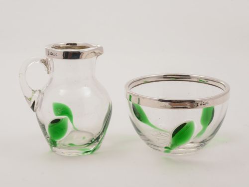 Art Nouveau Cream Jug and Sugar Bowl, Sheffield 1901