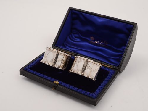 Pair of George V Silver Napkin Rings, Birmingham 1913