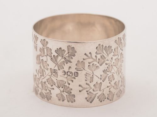fig 1. Victorian Silver Napkin Ring, Sheffield 1894