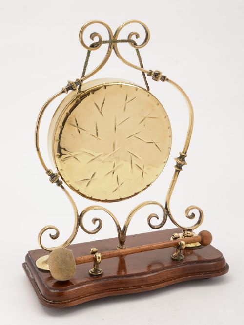 Edwardian Brass Dinner Gong, Circa 1905