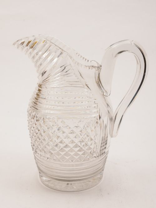 Early Victorian Cut Glass Water Jug, Circa 1840