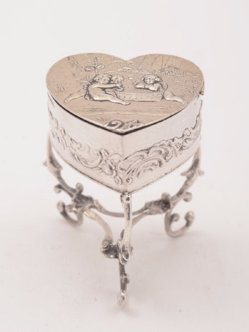 fig 1. Silver Embossed Trinket Box, London 1896