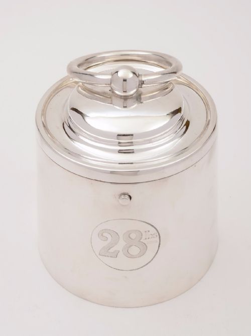 fig 1. Victorian Silver Plated Novelty 28lb Biscuit Jar