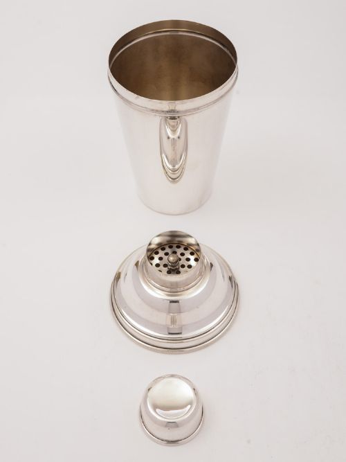 fig 1. Art Deco Cocktail Shaker With Measure, Circa 1930