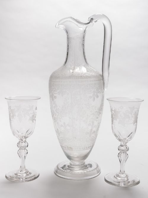 Victorian Glass Claret Jug, Circa 1880