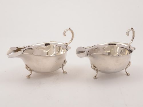 fig 1. Pair of Art Deco Silver Sauce Boats, Sheffield 1929