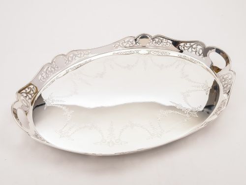 Victorian Oval Gallery Tray, Circa 1890