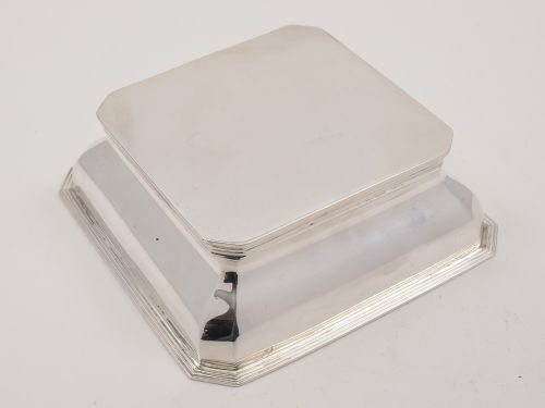 fig 1. Large Art Deco Silver and Glass Ink Stand