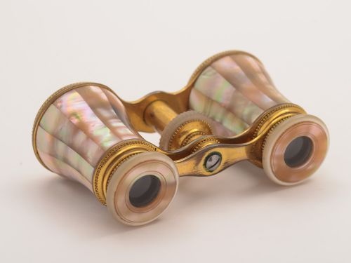 Pair of Edwardian Mother of Pear Opera Glasses, Circa 1905