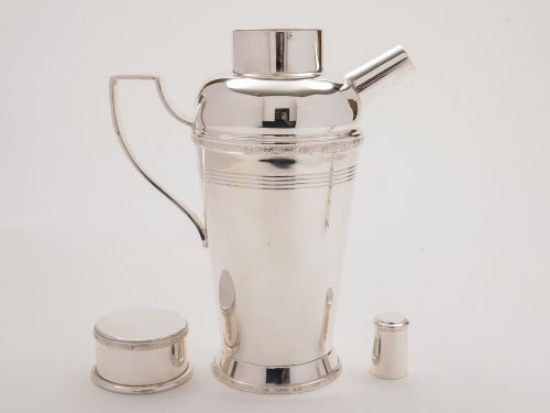 fig 1. Large Art Deco Cocktail Shaker, Circa 1930