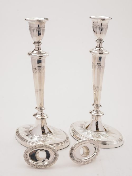fig 1. Pair of Large Victorian Candlesticks, Circa 1850
