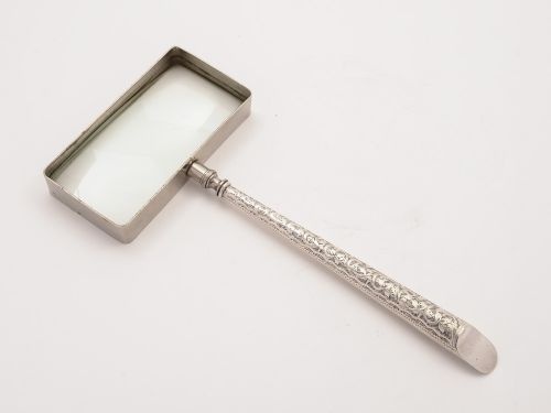 Victorian Silver Handled Magnifying Glass, Birmingham 1898