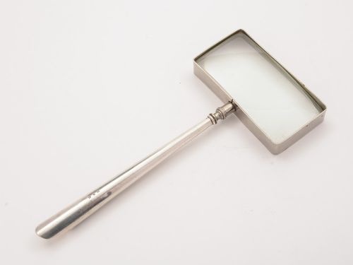 fig 1. Victorian Silver Handled Magnifying Glass, Birmingham 1898