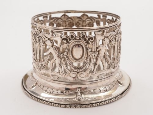 Continental Silver Bottle Coaster, Circa 1900