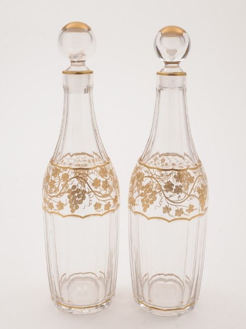 fig 1. French Decanter and Glass Set, Circa 1900