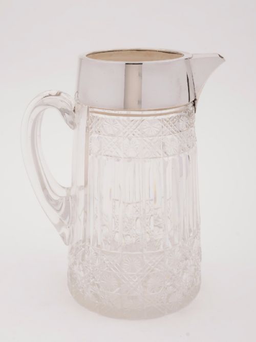 Grand Victorian Cut Glass Water Jug / Pitcher