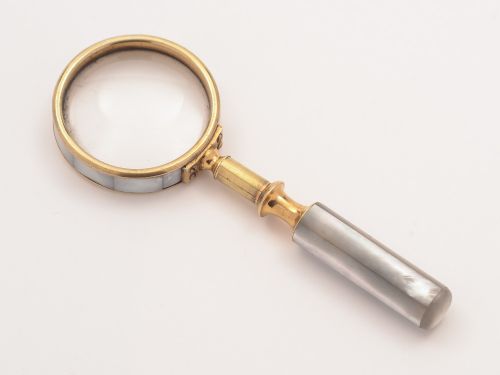20th Century Edwardian Mother of Pearl Magnifying Glass, Circa 1905