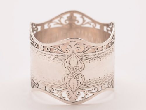 20th Century Edwardian Silver Napkin Ring, London 1906