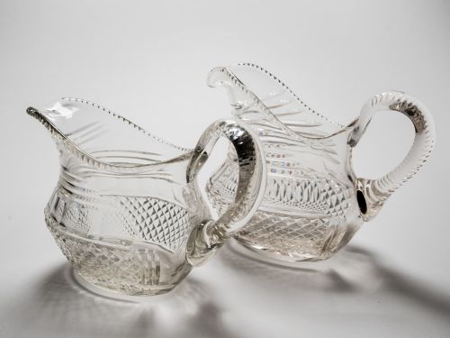 fig 1. Pair of Edwardian Cut Glass Water Jugs, Circa 1905