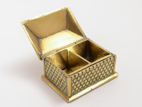 Victorian House Shaped 2 Division Stamp Box, Circa 1890