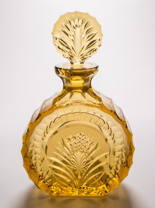 fig 1. Amber Coloured Art Deco Liqueur Set, Circa 1930