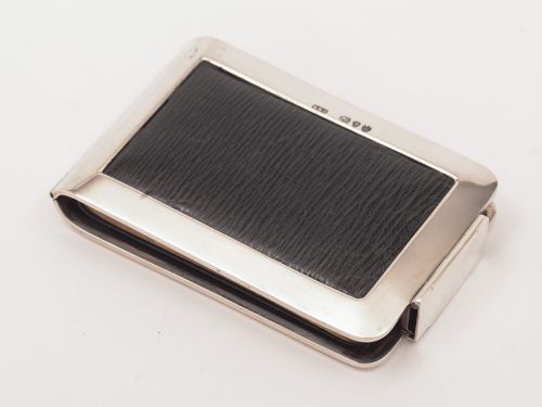 fig 1. Victorian Silver and Leatherette Notebook Holder, London 1891