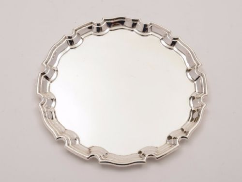 Silver Card Salver, London 1937