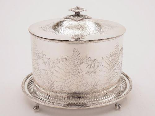 Victorian Oval Biscuit/cookie Box, Circa 1880