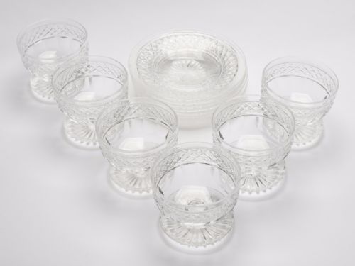 Set of 6 Cut Glass Sundae/dessert Dishes