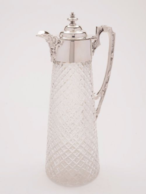 Victorian Cut Glass Claret Jug, Circa 1890