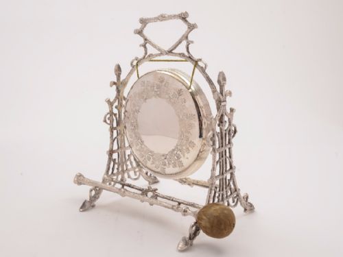 fig 1. Victorian Silver Plated Dinner Gong, Circa 1890